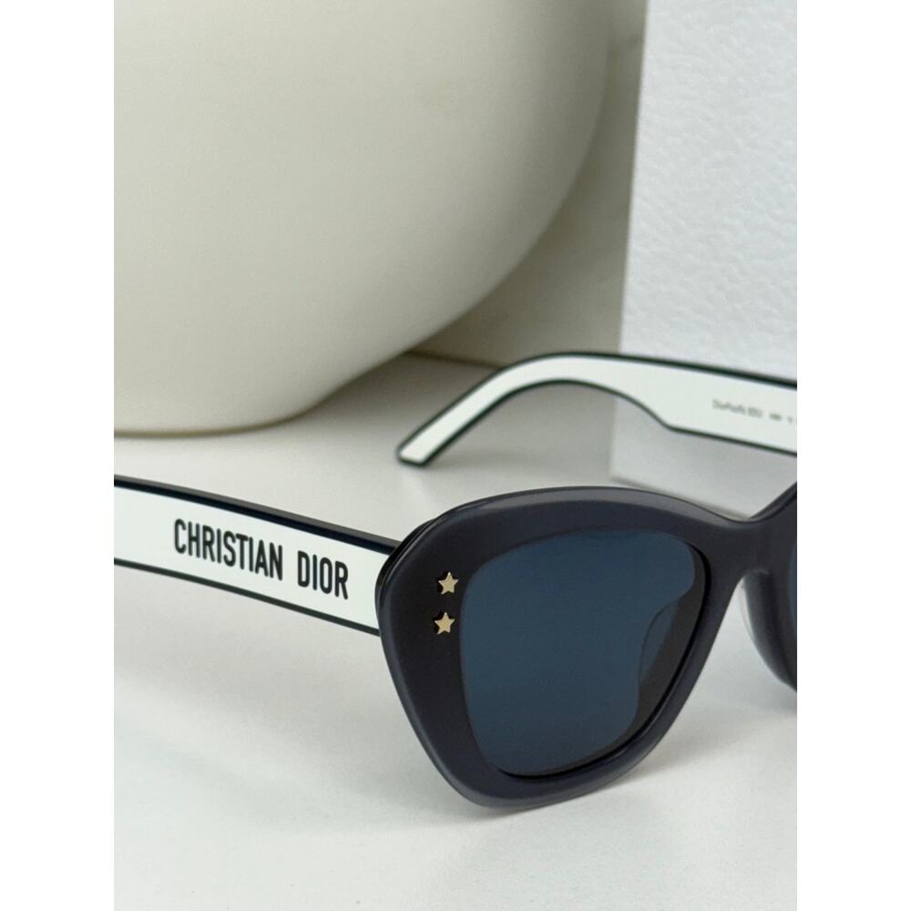 NEW Dior Pacific B3U Logo Sunglasses Cat Eye Navy Blue - Picture 6 of 9
